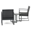 Set mobilier grădină 1+2, poliratan, gri, AZS-H1111 GREY