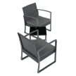 Set mobilier grădină 1+2, poliratan, gri, AZS-H1111 GREY