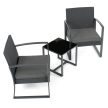 Set mobilier grădină 1+2, poliratan, gri, AZS-H1111 GREY