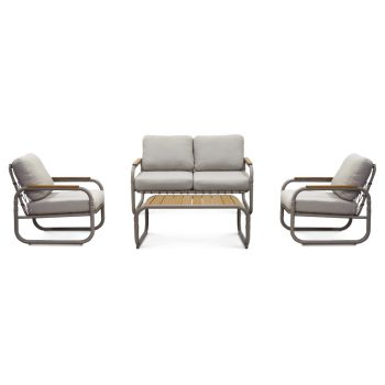 Set mobilier grădină, metal, bej, AZS-L1913 CRM