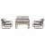Set mobilier grădină, metal, bej, AZS-L1913 CRM