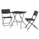 Set mobilier grădină 1+2, plastic, gri, AZS-L2161 GREY