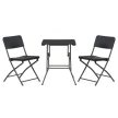 Set mobilier grădină 1+2, plastic, gri, AZS-L2161 GREY