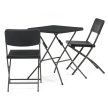 Set mobilier grădină 1+2, plastic, gri, AZS-L2161 GREY