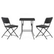 Set mobilier grădină 1+2, plastic, gri, AZS-L2161 GREY