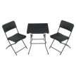 Set mobilier grădină 1+2, plastic, gri, AZS-L2161 GREY