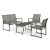 Set mobilier grădină, mesh, gri, AZS-S1212 GREY