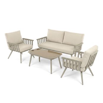 Set mobilier grădină, aluminiu, bej, AZS-S1921 CRM