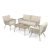 Set mobilier grădină, aluminiu, bej, AZS-S1921 CRM