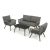 Set mobilier grădină, aluminiu, gri, AZS-S1921 GREY