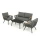 Set mobilier grădină, aluminiu, gri, AZS-S1921 GREY