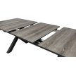 Masă Extensibilă de Grădină, blat ceramic decor stejar 200+60x100x77 cm, structură aluminiu