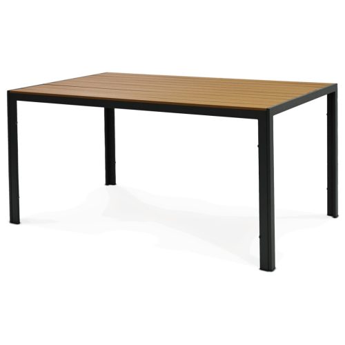 Masă grădină 150x90 cm, metal, polywood, gri, AZT-L1303 GREY