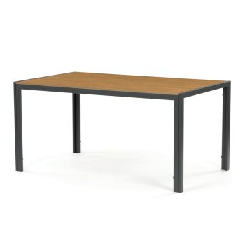   Masă grădină 150x89 cm, metal, polywood, maro (stejar), AZT-S1215 OAK