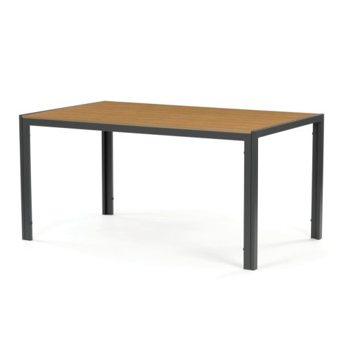 Masă grădină 150x89 cm, metal, polywood, maro (stejar), AZT-S1215 OAK