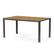Masă grădină 150x89 cm, metal, polywood, maro (stejar), AZT-S1215 OAK