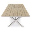 Masa de grădină bej, cadru aluminiu + blat polywood. AZT-S1510 OAK