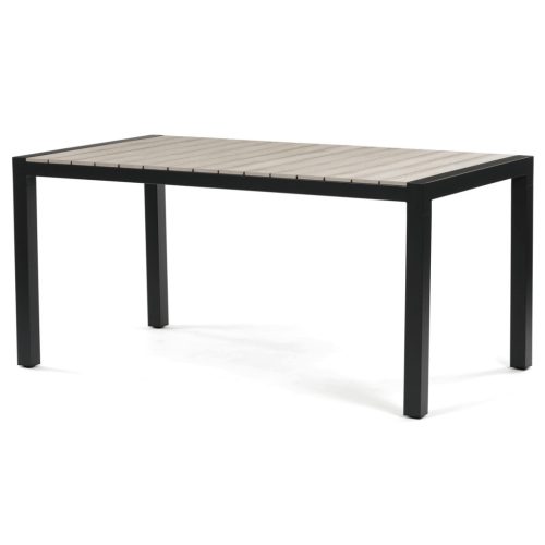 Masă grădină 160x90 cm, aluminiu, polywood, negru, AZT-S1514 BK