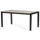 Masă grădină 160x90 cm, aluminiu, polywood, negru, AZT-S1514 BK