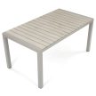 Masă grădină 162x90 cm, aluminiu, polywood, bej, AZT-S1514 CRM
