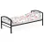 Pat de o persoană 94x207 cm, metal, negru, BED-1900 BK