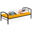 Pat de o persoană 94x207 cm, metal, negru, BED-1900 BK