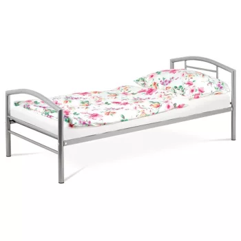   Pat metalic de o persoană 94×207 cm, argintiu. BED-1900 SIL