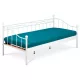 Pat metalic de o persoană 208×98 cm, culoare albă. BED-1905 WT