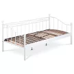 Pat metalic de o persoană 208×98 cm, culoare albă. BED-1905 WT