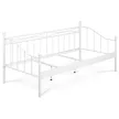 Pat metalic de o persoană 208×98 cm, culoare albă. BED-1905 WT