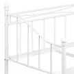 Pat metalic de o persoană 208×98 cm, culoare albă. BED-1905 WT