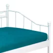 Pat metalic de o persoană 208×98 cm, culoare albă. BED-1905 WT