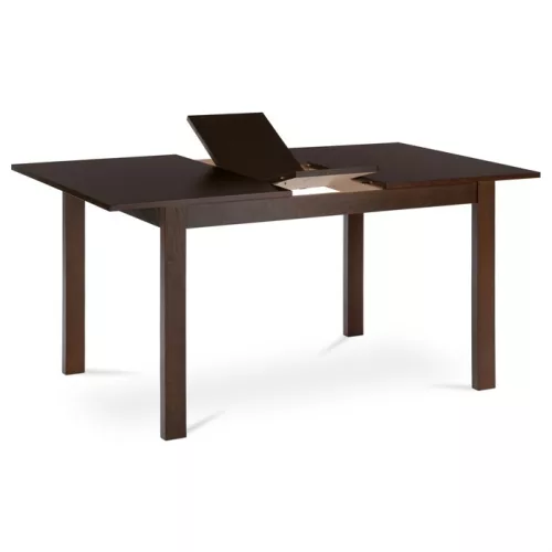 Masă Extensibilă pentru Dining 120+30x80x74 cm, blat MDF, furnir, picioare lemn masiv, culoare nuc