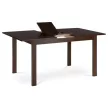 Masă Extensibilă pentru Dining 120+30x80x74 cm, blat MDF, furnir, picioare lemn masiv, culoare nuc