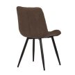 Scaun de dining, maro, material textil, CT-382 BR2