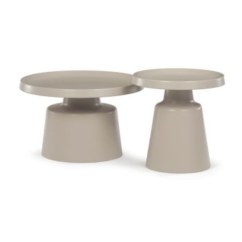 Masă de cafea metalică gri, 69×69×43 cm. CT-F4114 CSM