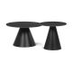 Masă de cafea 70×70×40,5 cm, ceramică marmură. CT-F4118 BK