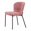 Scaun de dining cu tapițerie bouclé roz. CT‑W1077 PINK2