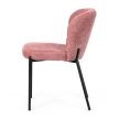 Scaun de dining cu tapițerie bouclé roz. CT‑W1077 PINK2