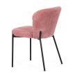 Scaun de dining cu tapițerie bouclé roz. CT‑W1077 PINK2