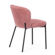 Scaun de dining cu tapițerie bouclé roz. CT‑W1077 PINK2