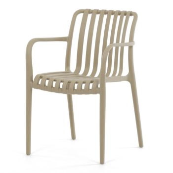 Scaun de grădină bej din plastic. CT-X7029 CAP