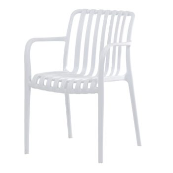 Scaun de grădină din plastic alb. CT-X7029 WT