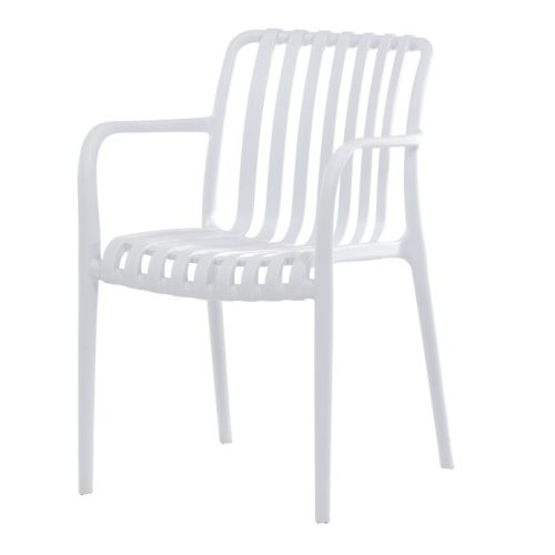 Scaun de grădină din plastic alb. CT-X7029 WT