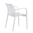 Scaun de grădină din plastic alb. CT-X7029 WT