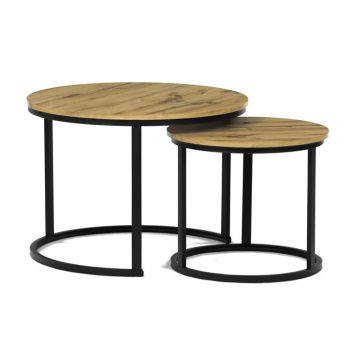   Masă de cafea 70×70 cm, MDF, stejar sălbatic. CT-X7122 OAK