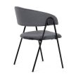 Scaun de dining catifea gri DCL-X7130 GREY2