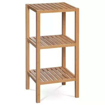   Raft din bambus masiv, natur, 3 compartimente, capacitate: 9 kg