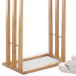 Suport prosop din bambus masiv, natur, înălțime 82 cm, capacitate: 5 kg