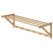 Cuier de perete cu o poliță pentru pălării, bambus, culoare natur, DR-B004 NAT